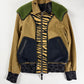 Coach Sample Camel Mixed Animal Print Green Shearling Collar Bomber Jacket SS 2016 - M