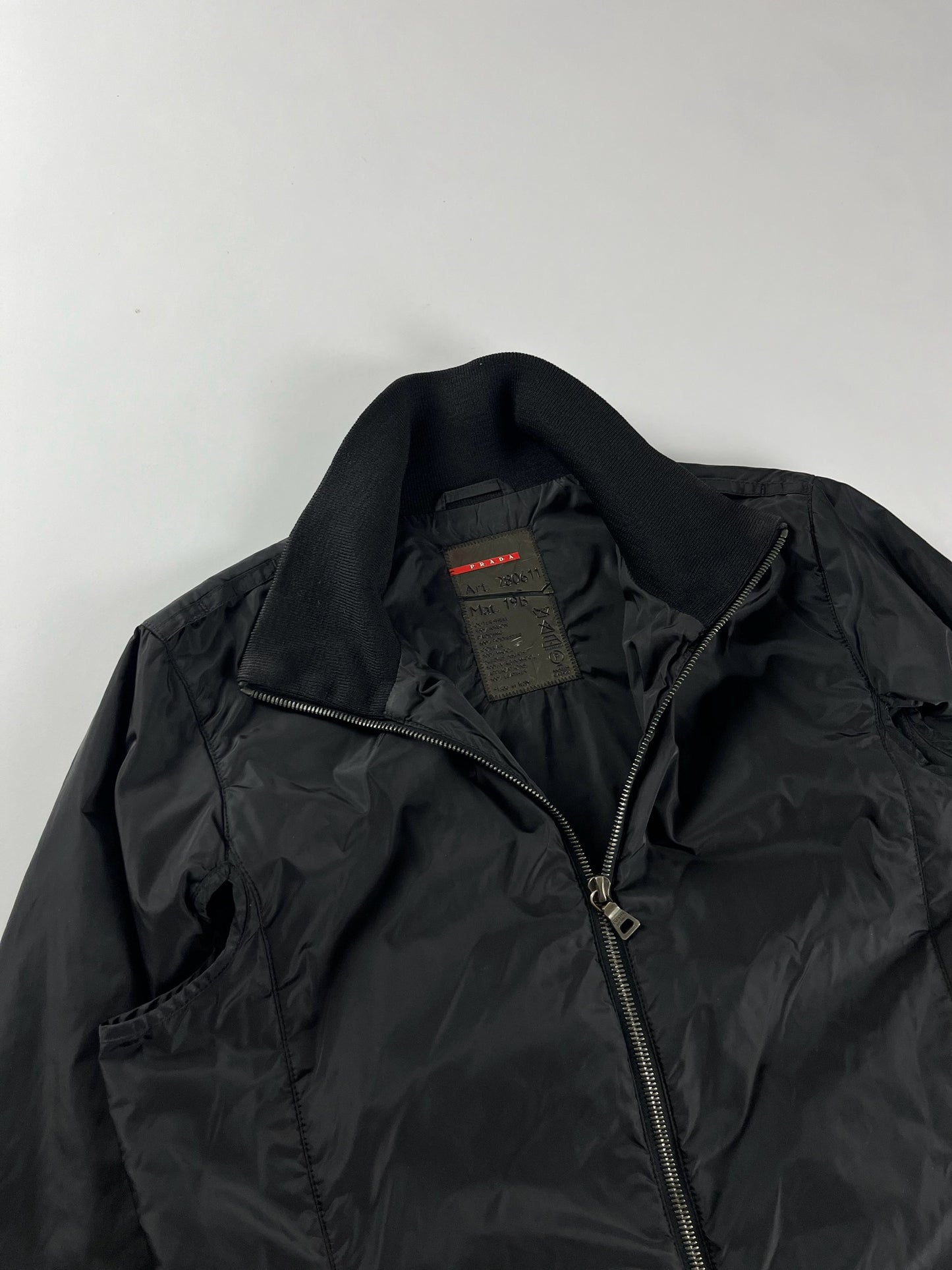 Prada Zip Front Nylon Cuff Jacket 2000s - XS
