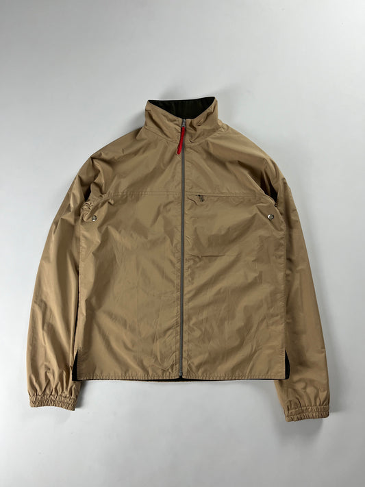 Prada Camel Zip Up Nylon Shell Jacket SS 2000 - M