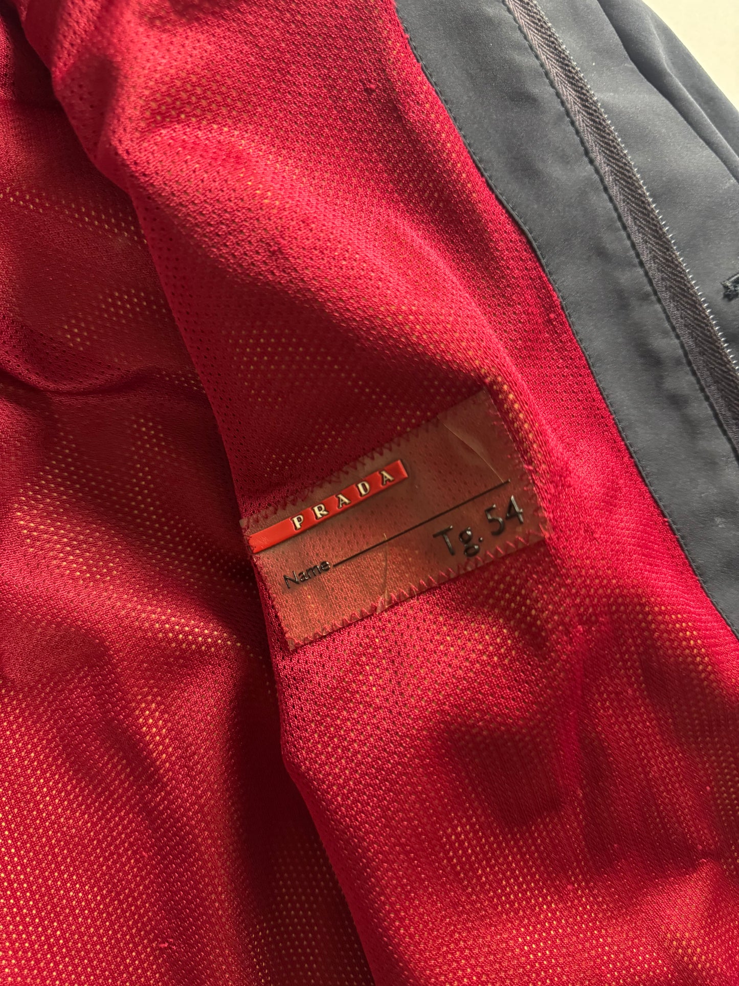 Prada Linea Rossa Navy Nylon Convertible Hoodie Jacket FW 1999 - L