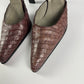 Prada Crocodile Leather Effect Pumps Heels 2000s - 38 IT/39 EU