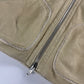 Louis Vuitton Cream Shearling Leather Full Zip Hooded Jacket FW 2006 - M