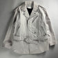 Balenciaga 80s Biker Smooth Optical White Calf Leather Oversized Perfecto Jacket SS 2020 - M