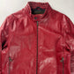 Prada Padded Elbows Red Leather Motor Jacket SS 2000 - M
