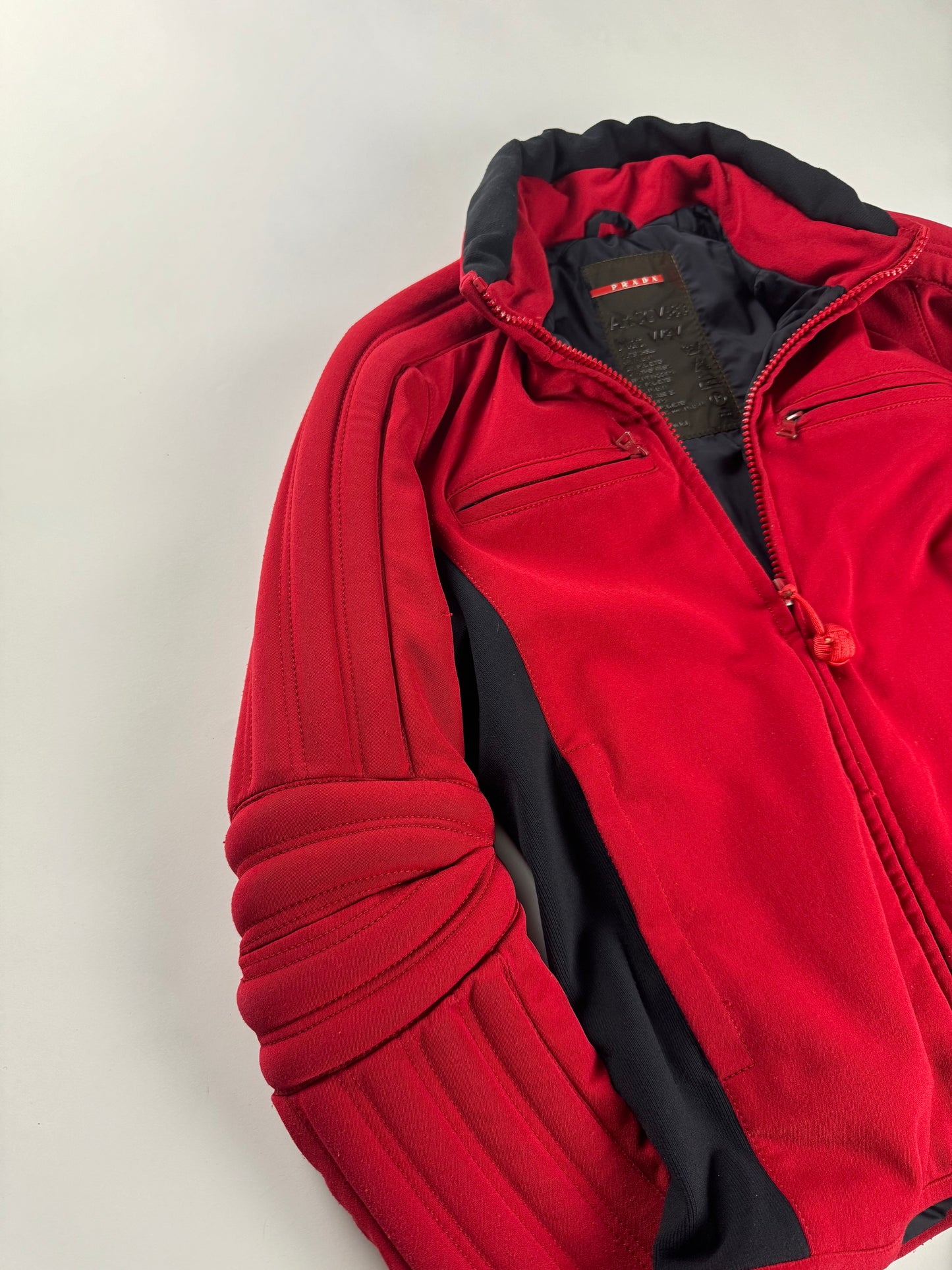 Prada Red Fireflash Cuff Motor Jacket SS 2011 - M