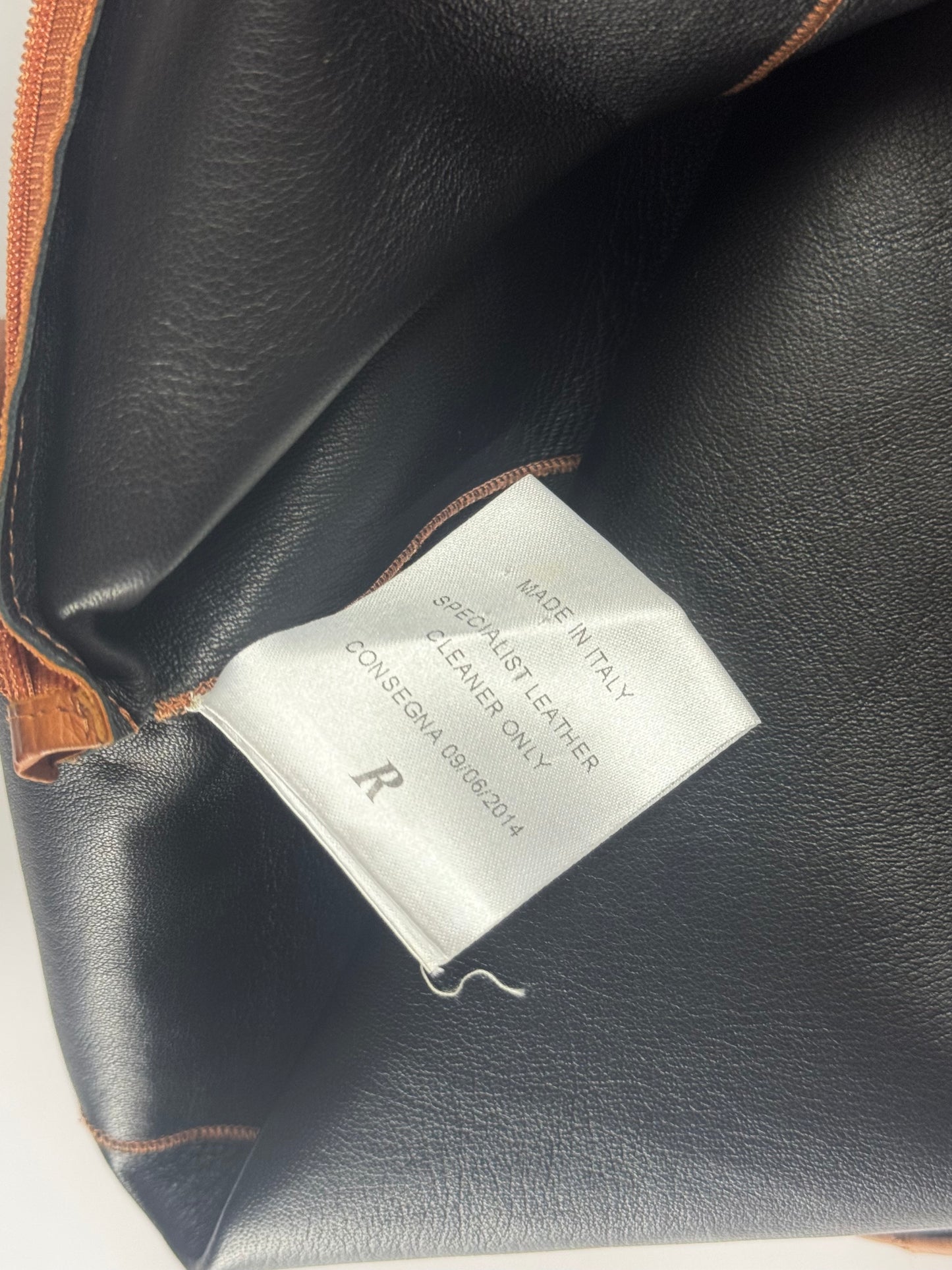 Dior Sample Cognac Brown Leather Skirt SS 2015 - S