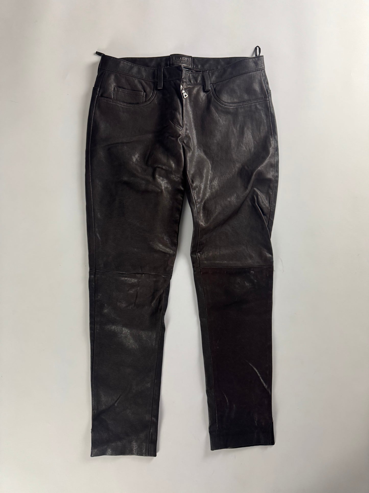Prada Milano Premium Lamb Leather Skinny Pants FW 2011 - XS