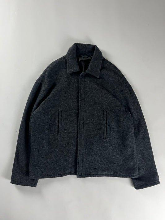 Prada Brushed Wool Strap Minimalist Strapped Jacket FW 1998 - S