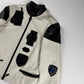 Louis Vuitton Sample White Leather Black Multi Patch Logo Badge Racer Jacket FW 2017 - S