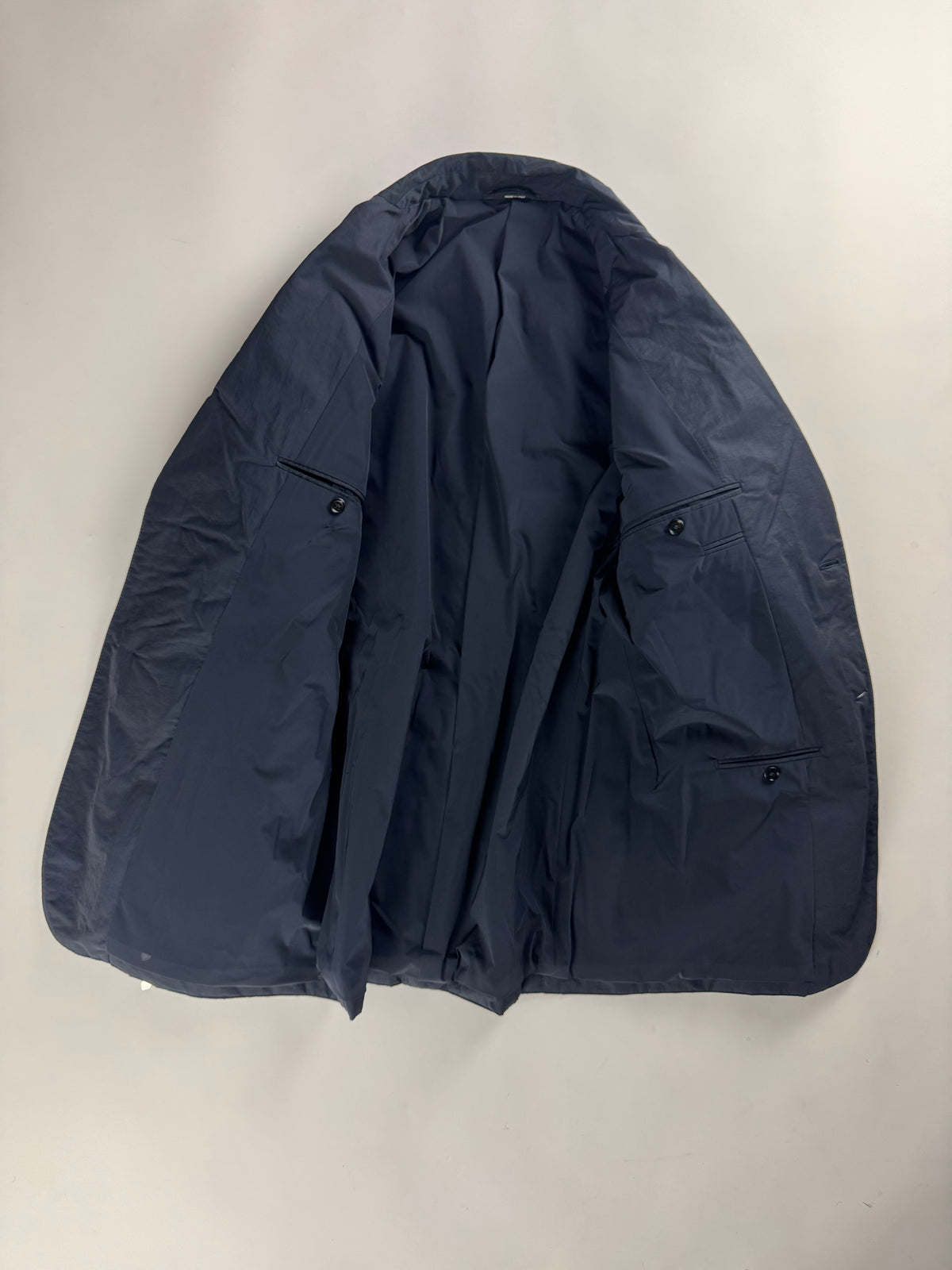 Hermès Sample Puffer Tailored Navy Minimalist Blazer FW 2023 - M