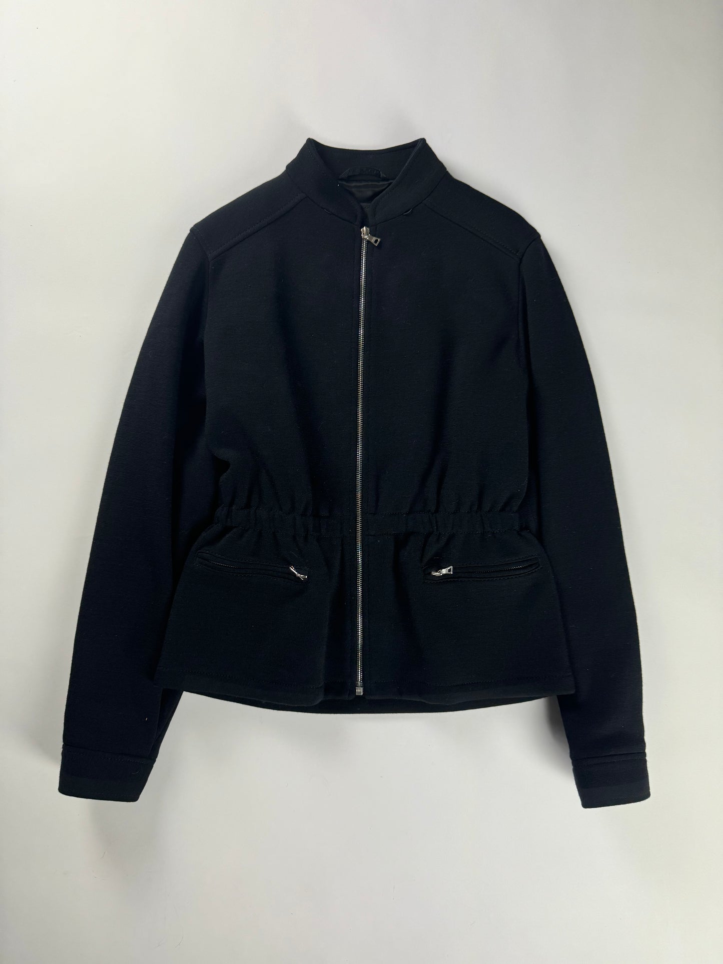 Prada Black Drawstring Zipper Jacket FW 1997 - M