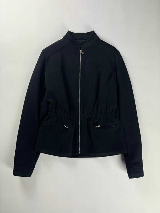 Prada Black Drawstring Zipper Jacket FW 1997 - M