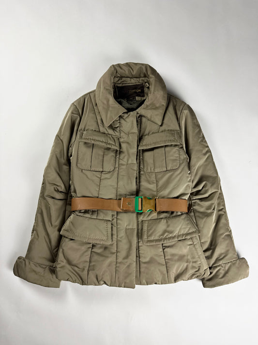 Louis Vuitton Leather Belted Saharienne Puffer Jacket FW 2008 - S