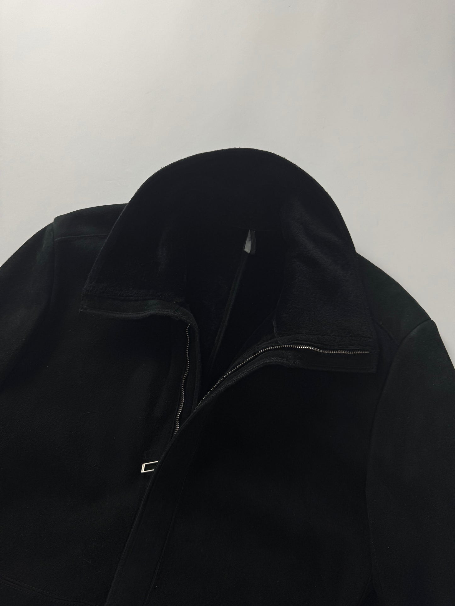 Dior Homme Kris Van Assche Shearling Monochrome Lamb Leather Jacket FW 2011 - L