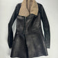 Rick Owens Long Asymmetric Shearling Oblique Coat 2010s - S