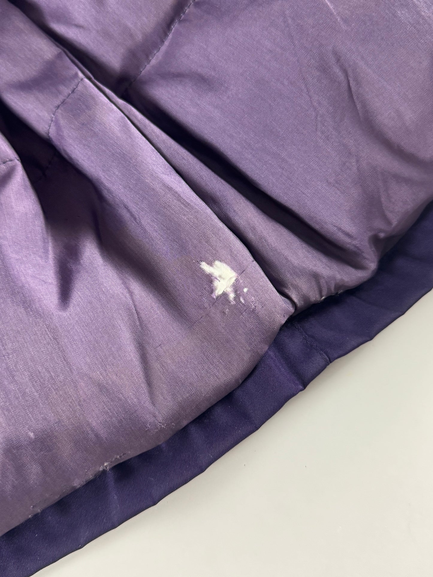 Prada Purple Drawstring Waist Puffer Jacket 1990s - S