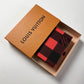 Louis Vuitton Collector Leather Box Monogram Bandana Print Double Playing Red & Blue Card Set - OS