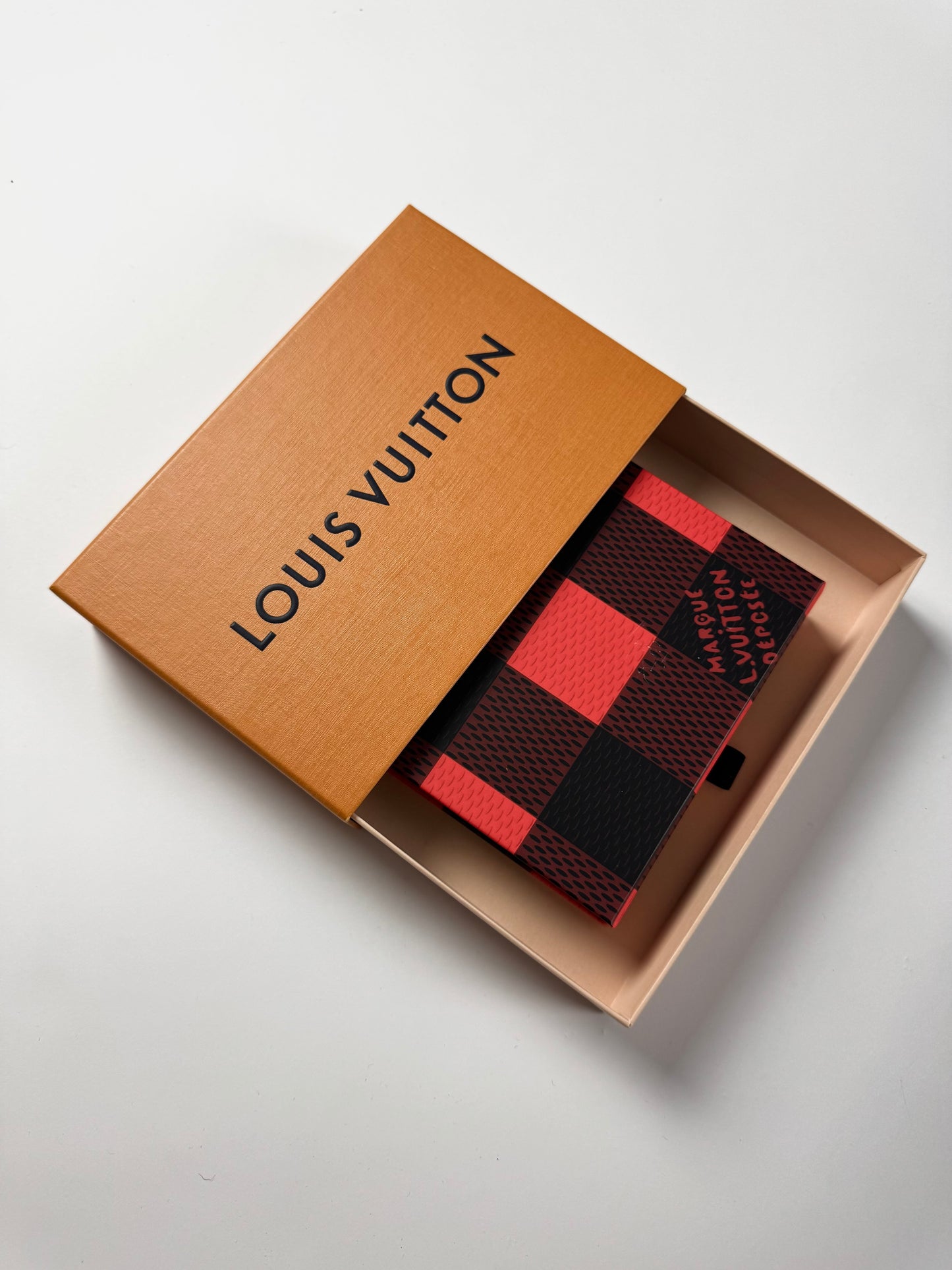 Louis Vuitton Collector Leather Box Monogram Bandana Print Double Playing Red & Blue Card Set - OS