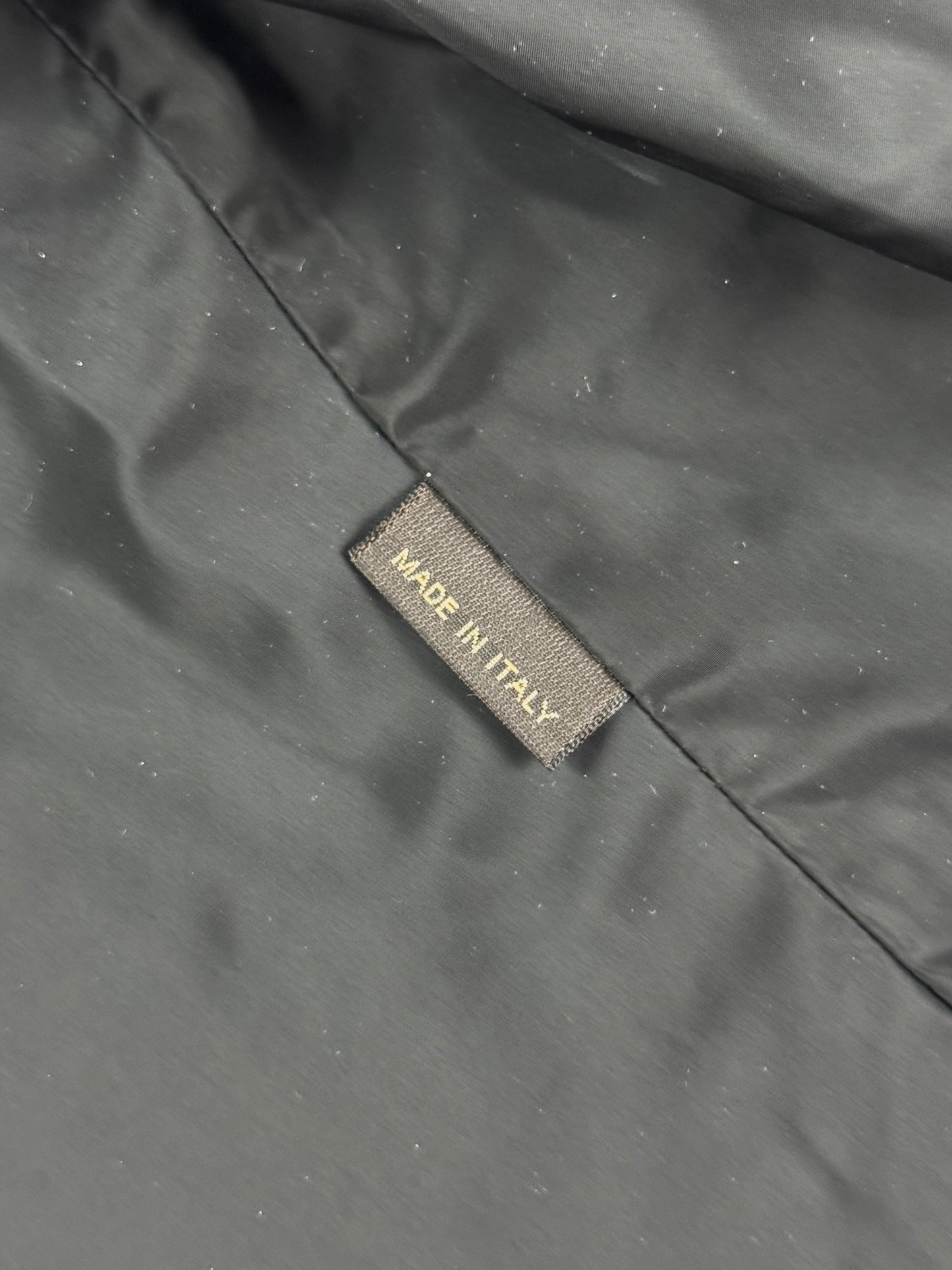 Louis Vuitton V Logo Patch Leather Drawstring Hood Jacket SS 2015 - M