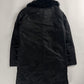 Prada Fur Collar Long Dark Nylon Coat 2000s - S