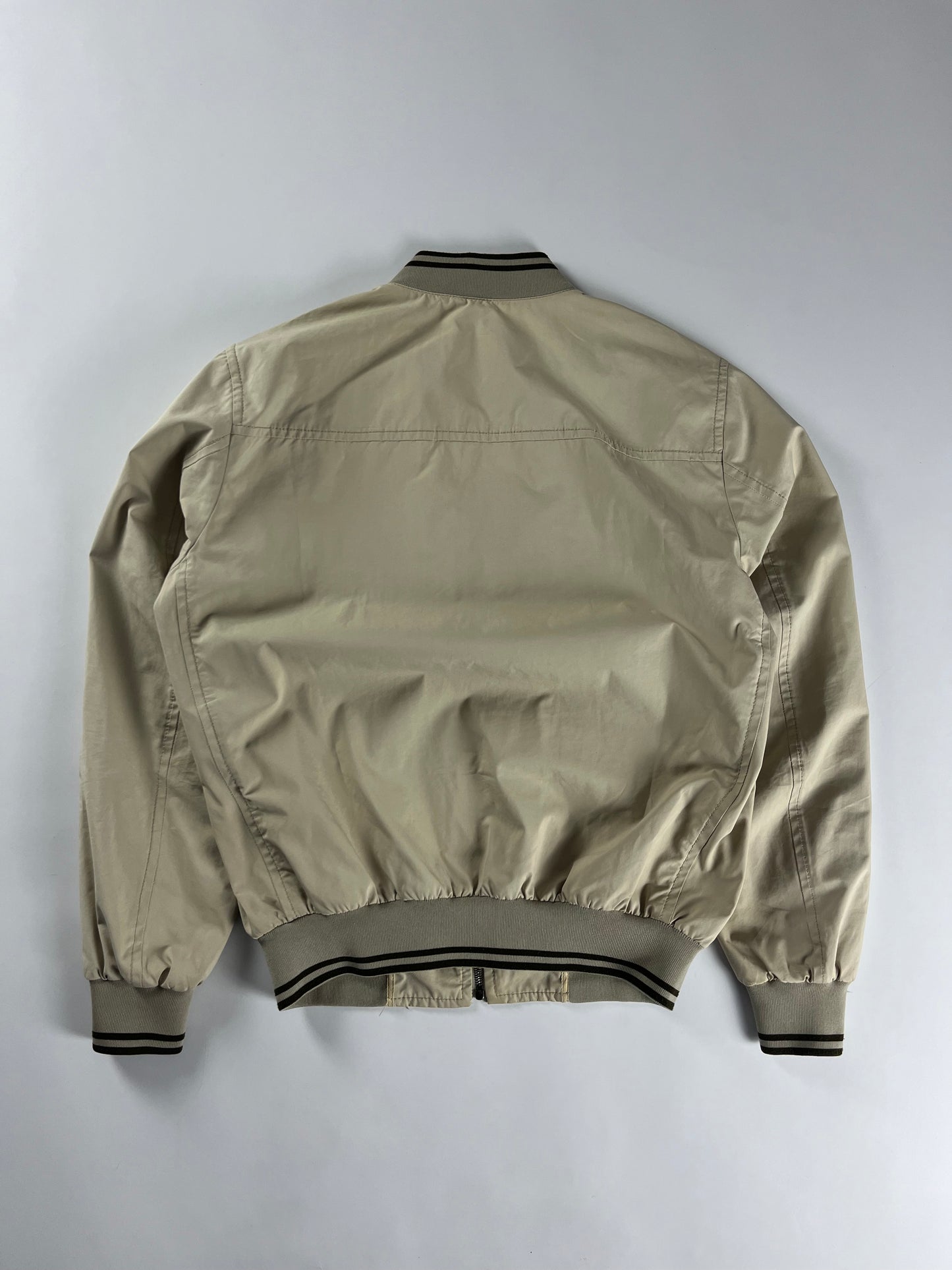 Prada Classic Cream Nylon Modern Bomber Jacket SS 2010 - L