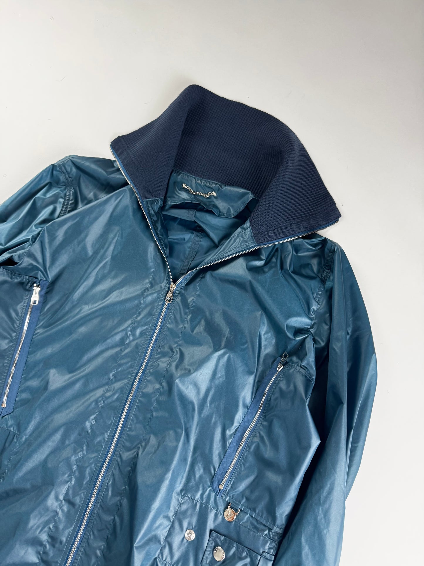 Louis Vuitton Blue Military Technical Turtleneck Jacket FW 2008 - M