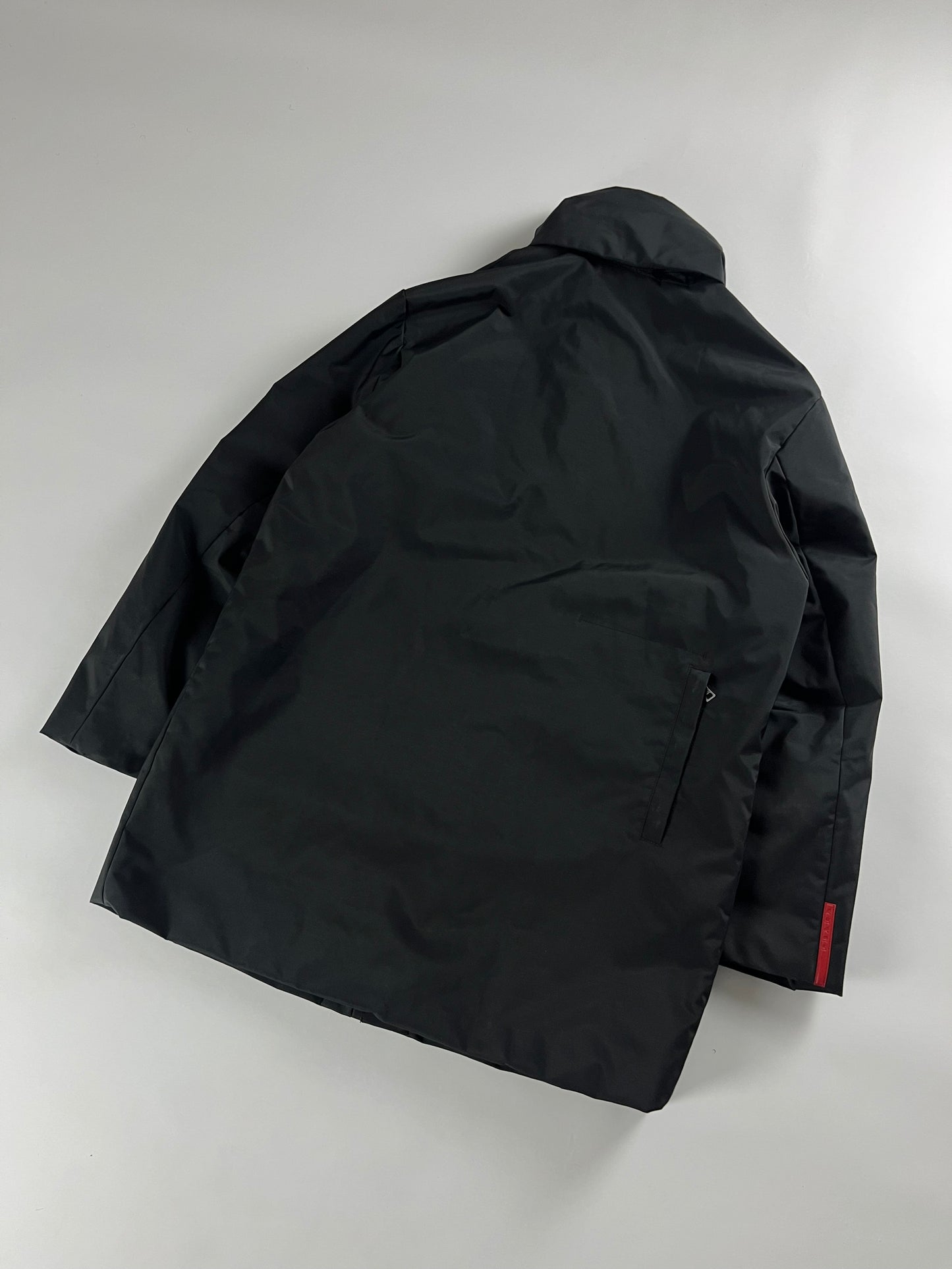Prada Black Nylon Technical Parka Jacket FW 1999 - L