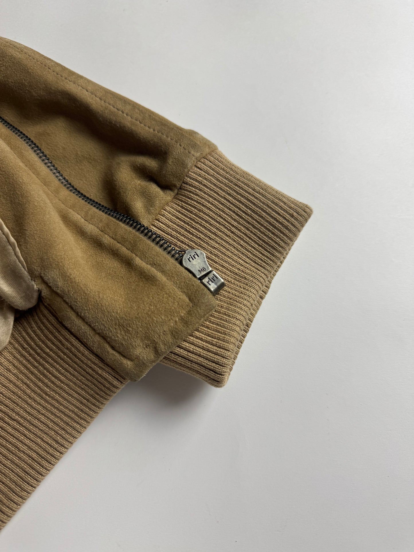 Prada Sand Suede Leather Aviator Bomber Jacket 2010s - M