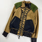 Coach Sample Camel Mixed Animal Print Green Shearling Collar Bomber Jacket SS 2016 - M