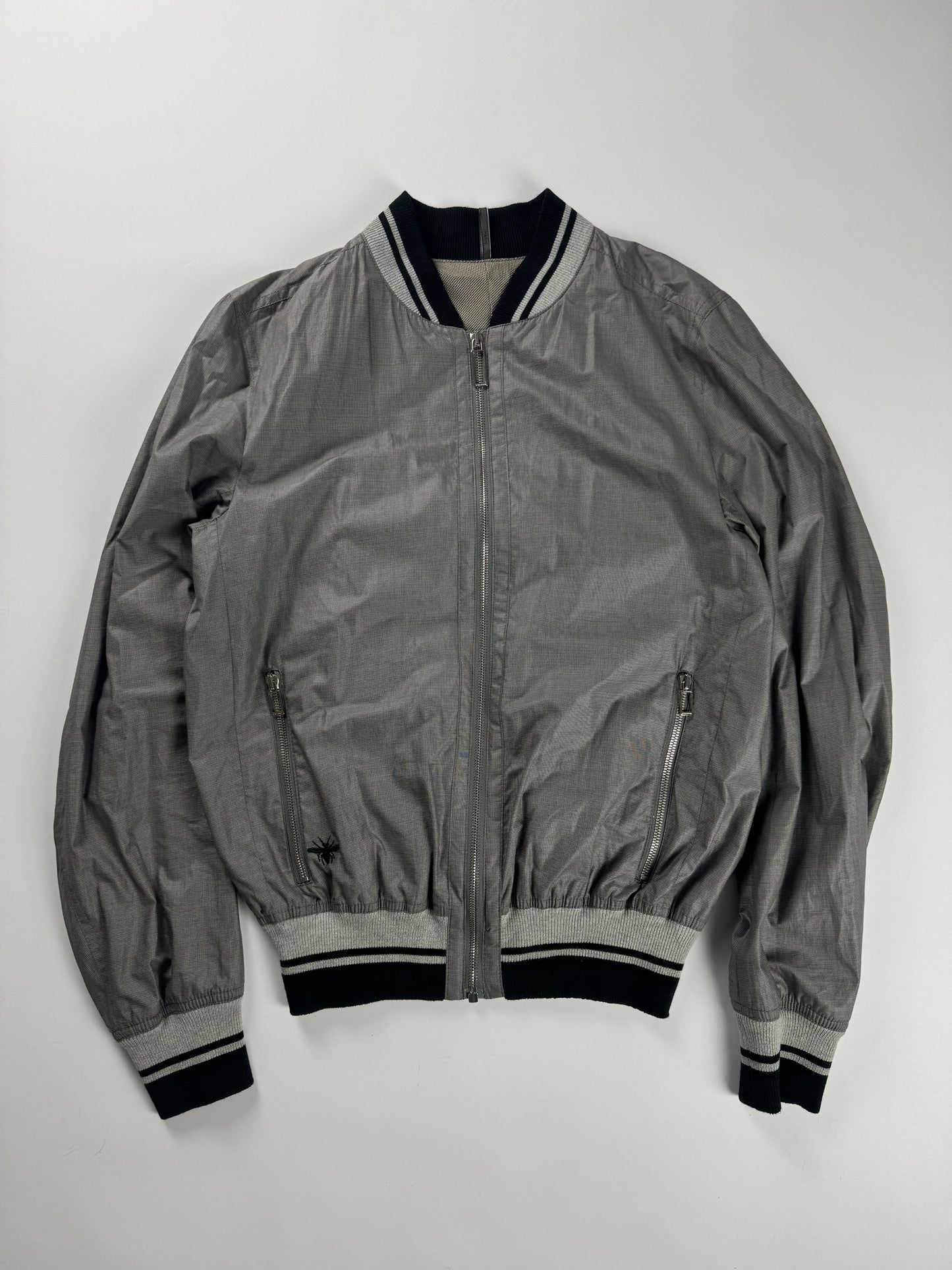 Dior Homme Kris Van Assche Smoke Grey Bomber Light Bee Jacket SS 2010 - S