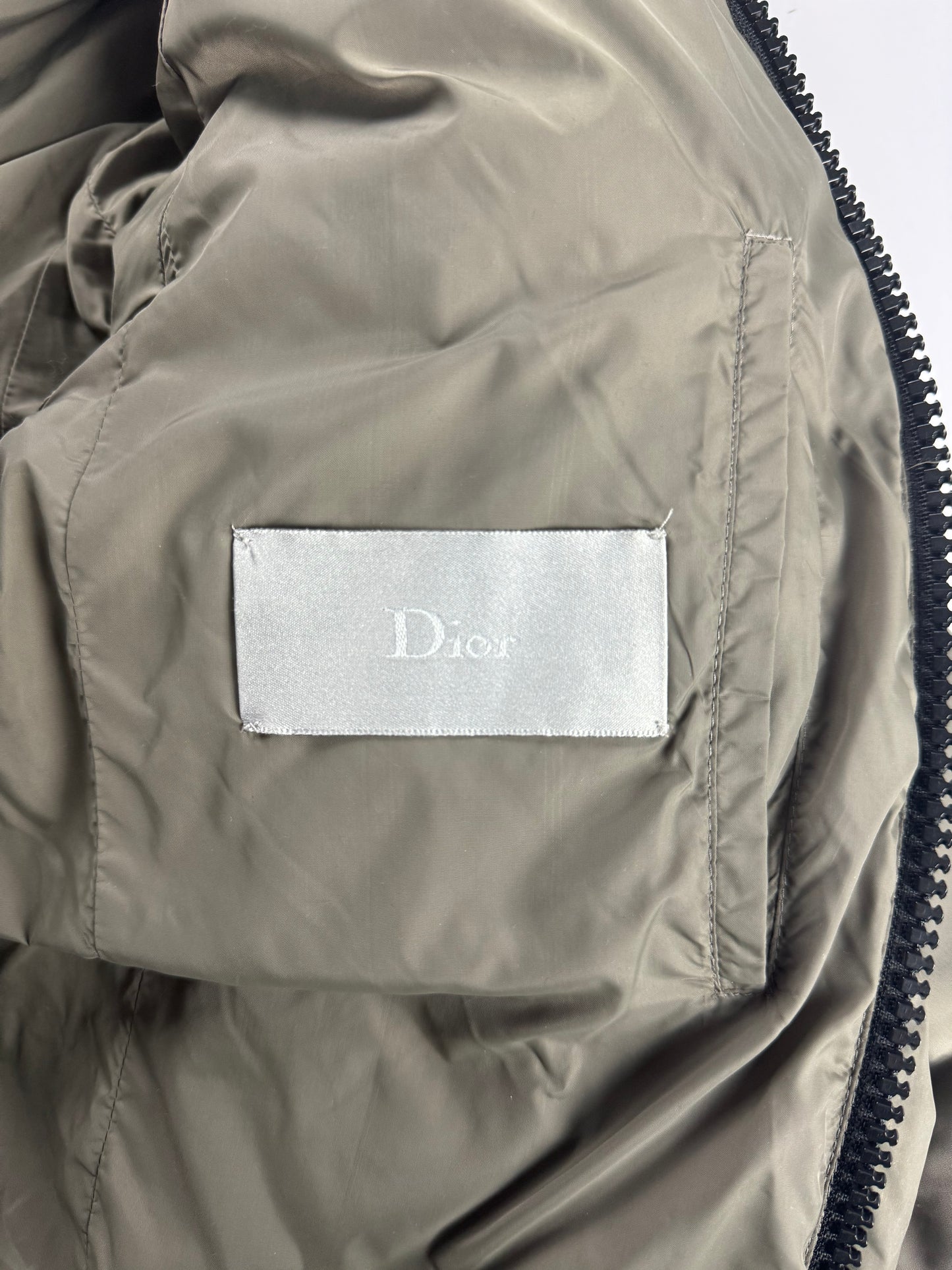 Dior Homme Sample "In The Morning" Hedi Slimane Leather Rib Puffer Jacket FW 2005 - M