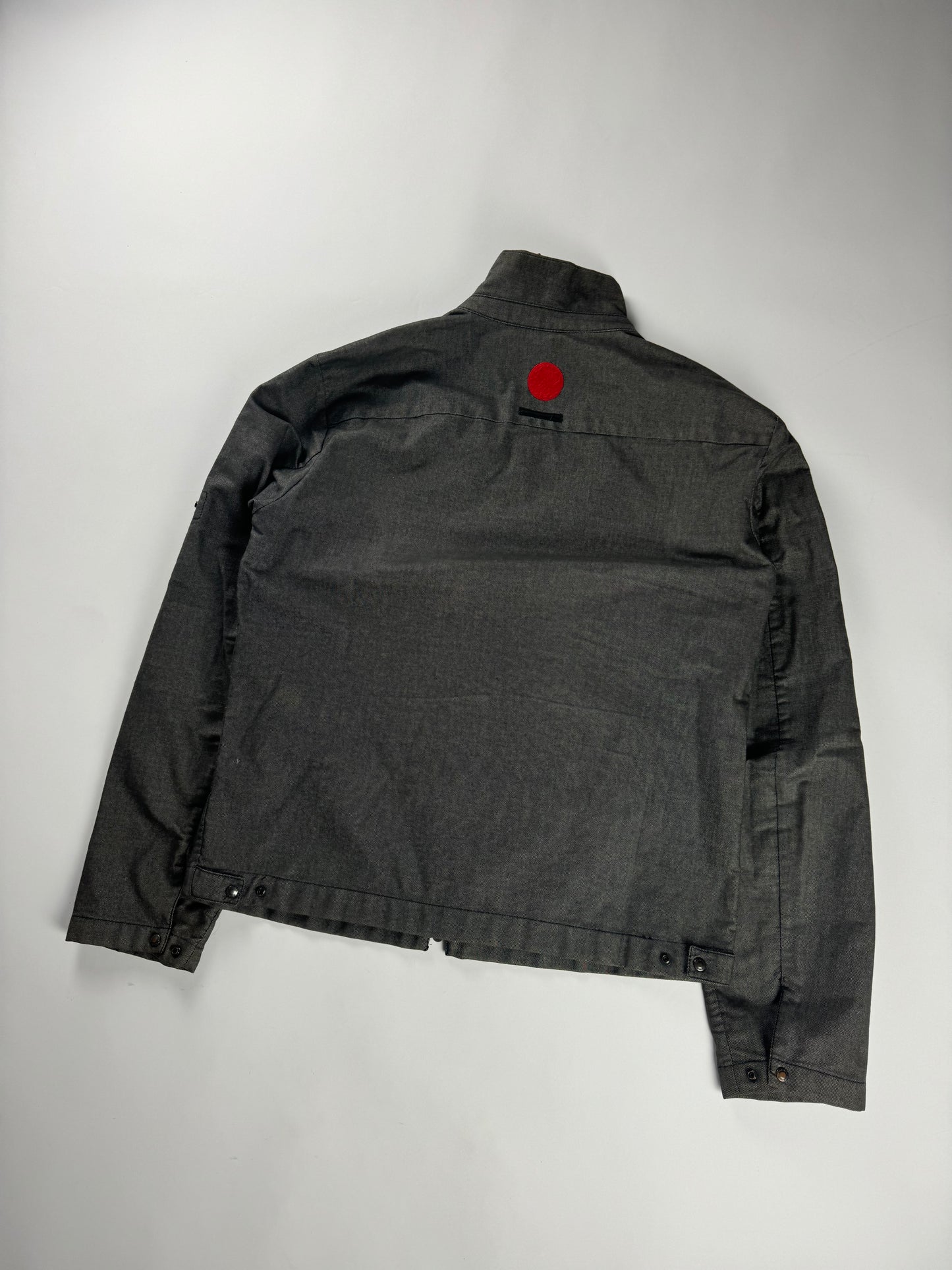 Prada Sample Smoke Double Zip Oversize Cotton Jacket 2000s - L