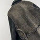 Louis Vuitton Sample Charcoal Shearling Cloude Sleeve Midi Black Collar Leather Tab Pocket Coat FW 2011 - M