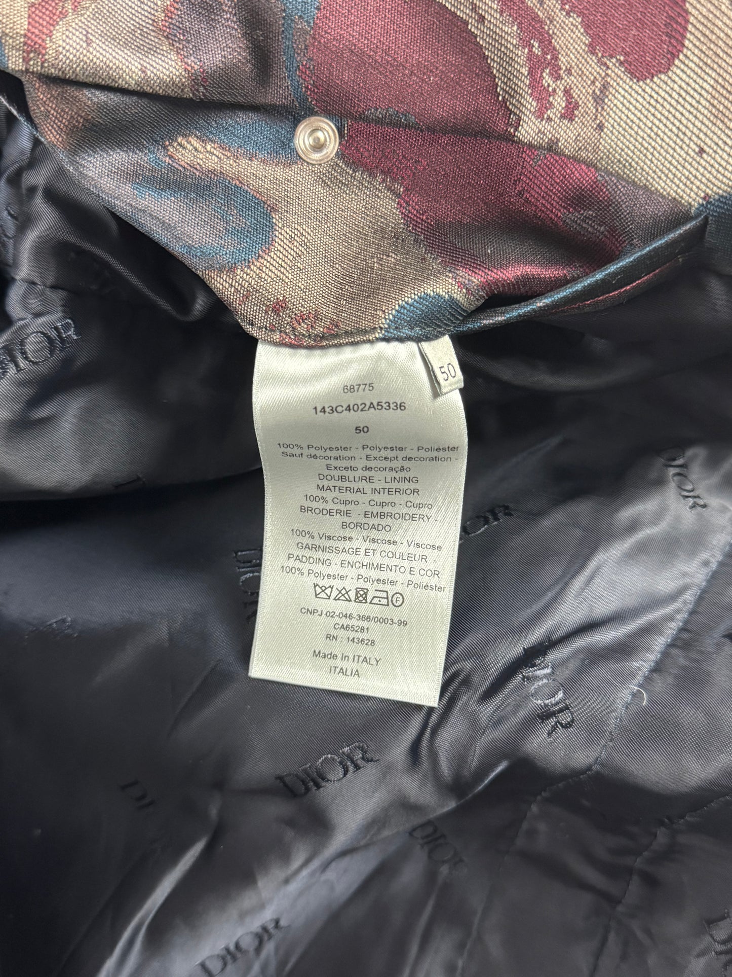 Dior Homme x Peter Doig Camo Double Zip Bomber Jacket FW 2021 - M