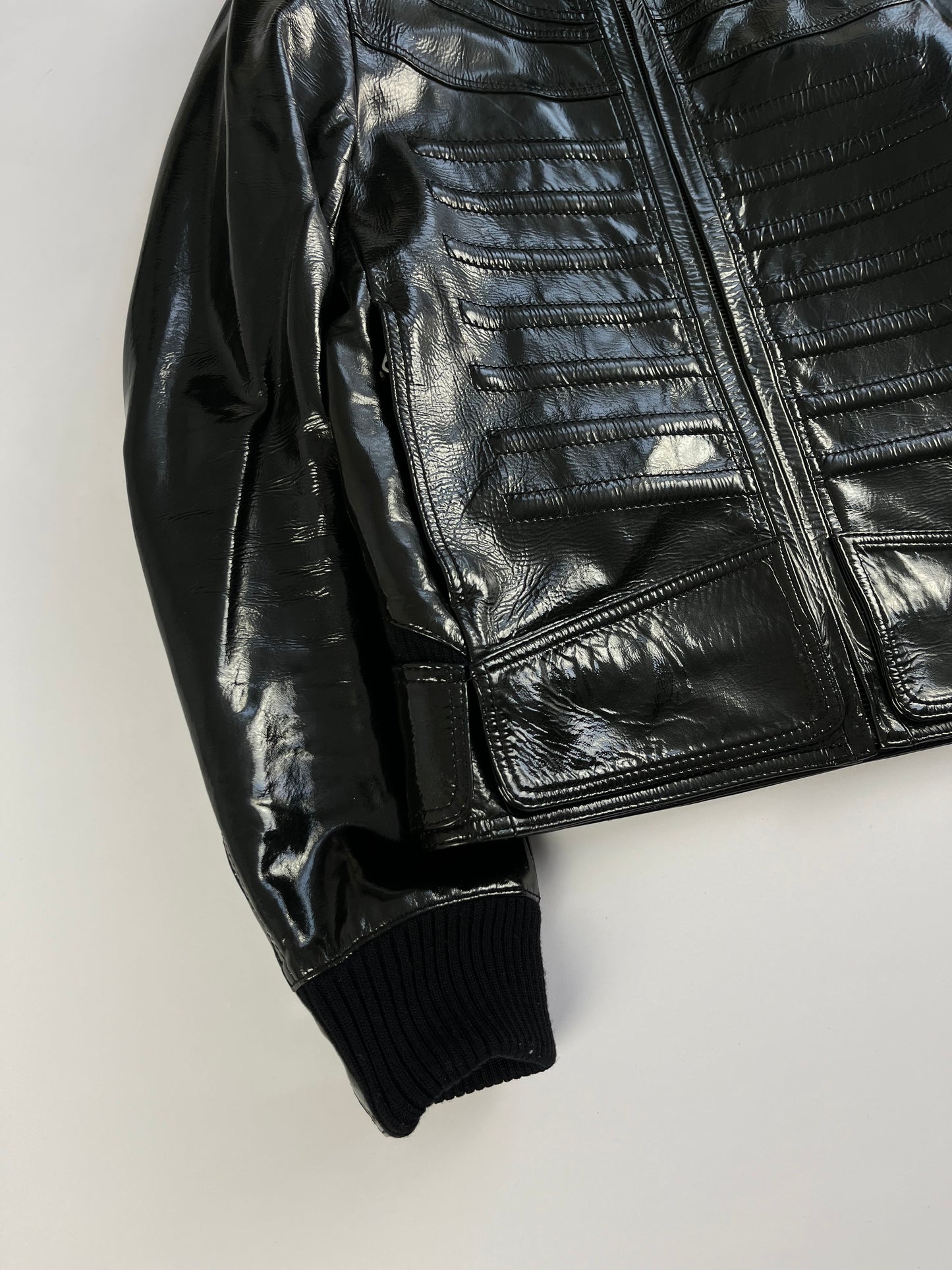 Dior Homme Napoleon Military Bright Dark Leather Jacket FW 2008 - M