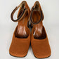 Prada Strapped Orange Mary Jane Tweed Heels FW 1999 - 39 IT/39,5 EU