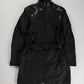 Prada Leather Shoulder Detail Strapped Belted Nylon Hooded Coat FW 1999 - S