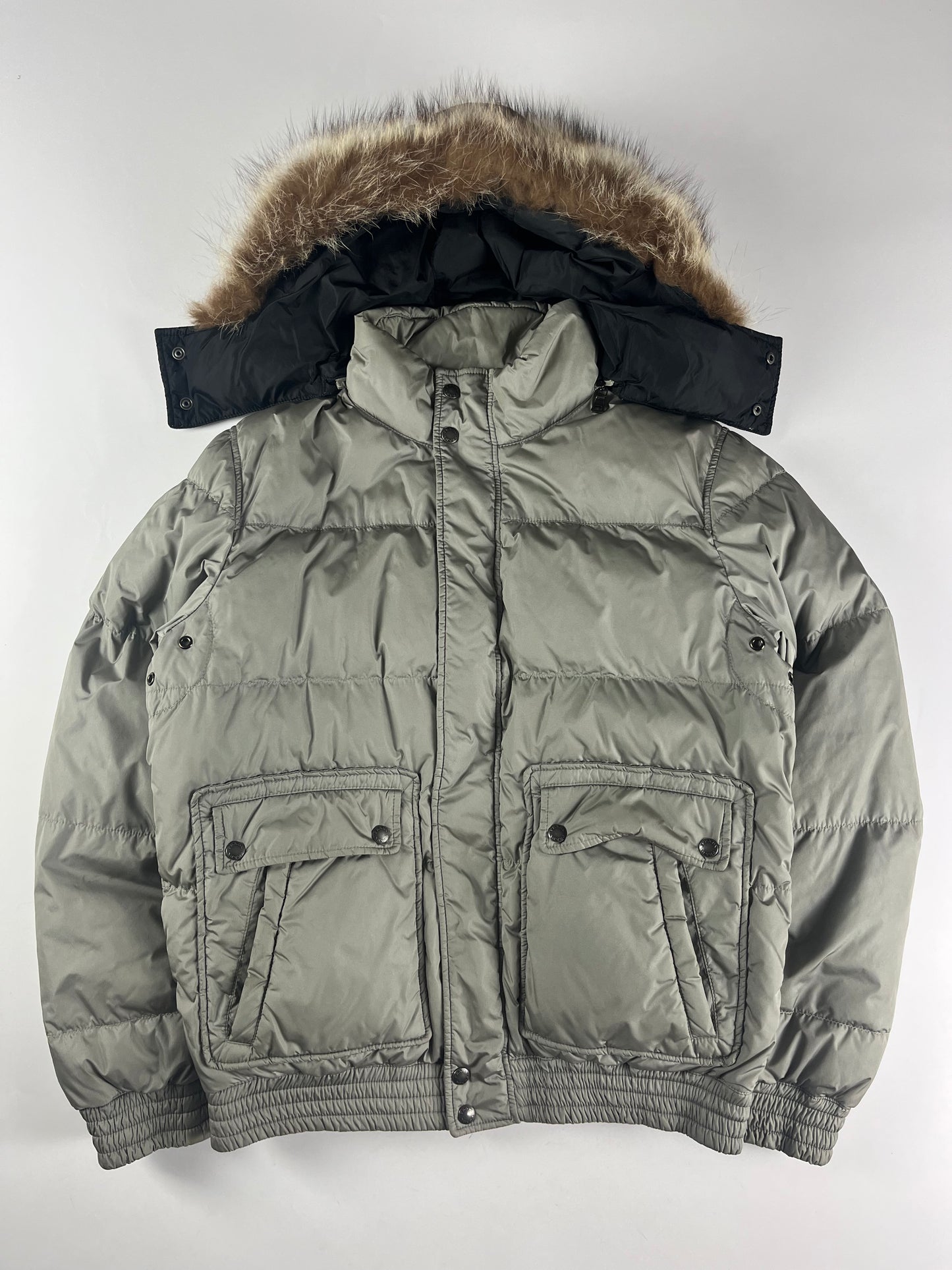 Prada Fur Nylon Puffer Jacket FW 2007 - L