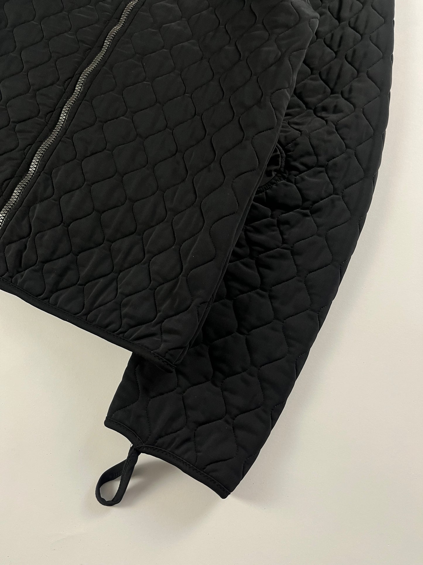 Prada Linea Rossa Black Oblique Quilted Nylon Zipper Jacket FW 2001 - M