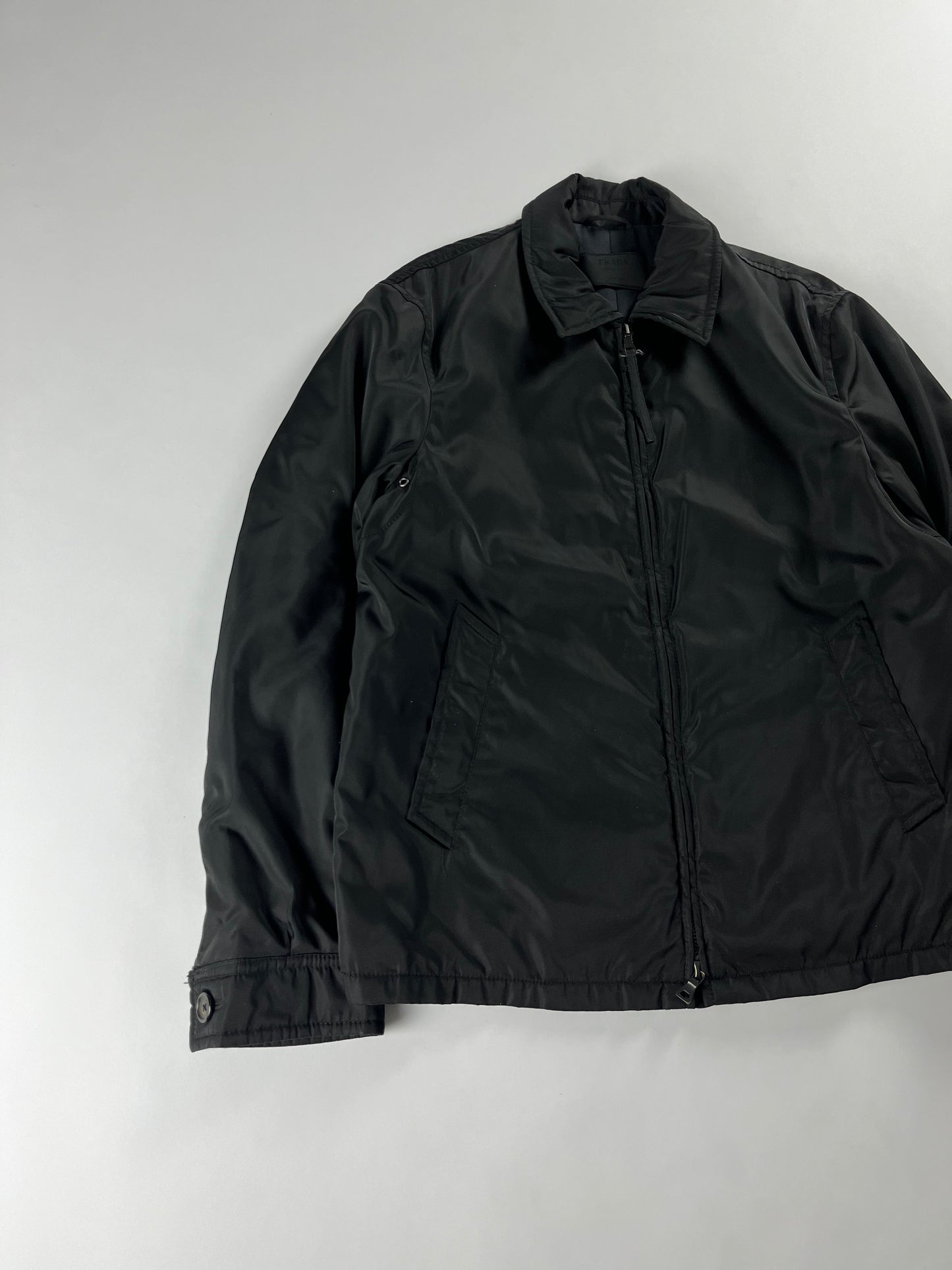 Prada Minimalist Double Zip Nylon Jacket 2000s - L