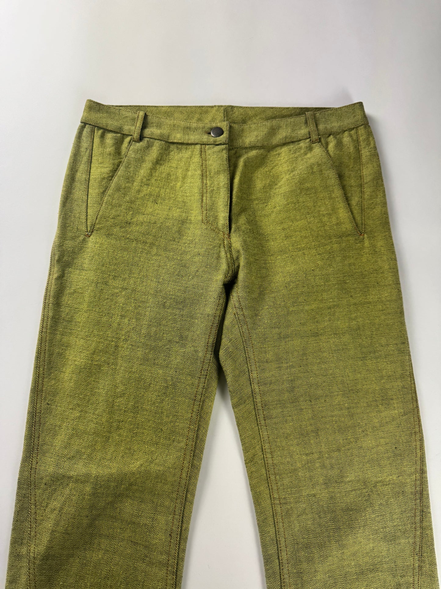 Y/Project Sample Washed Green Straight Pants SS 2015 - S
