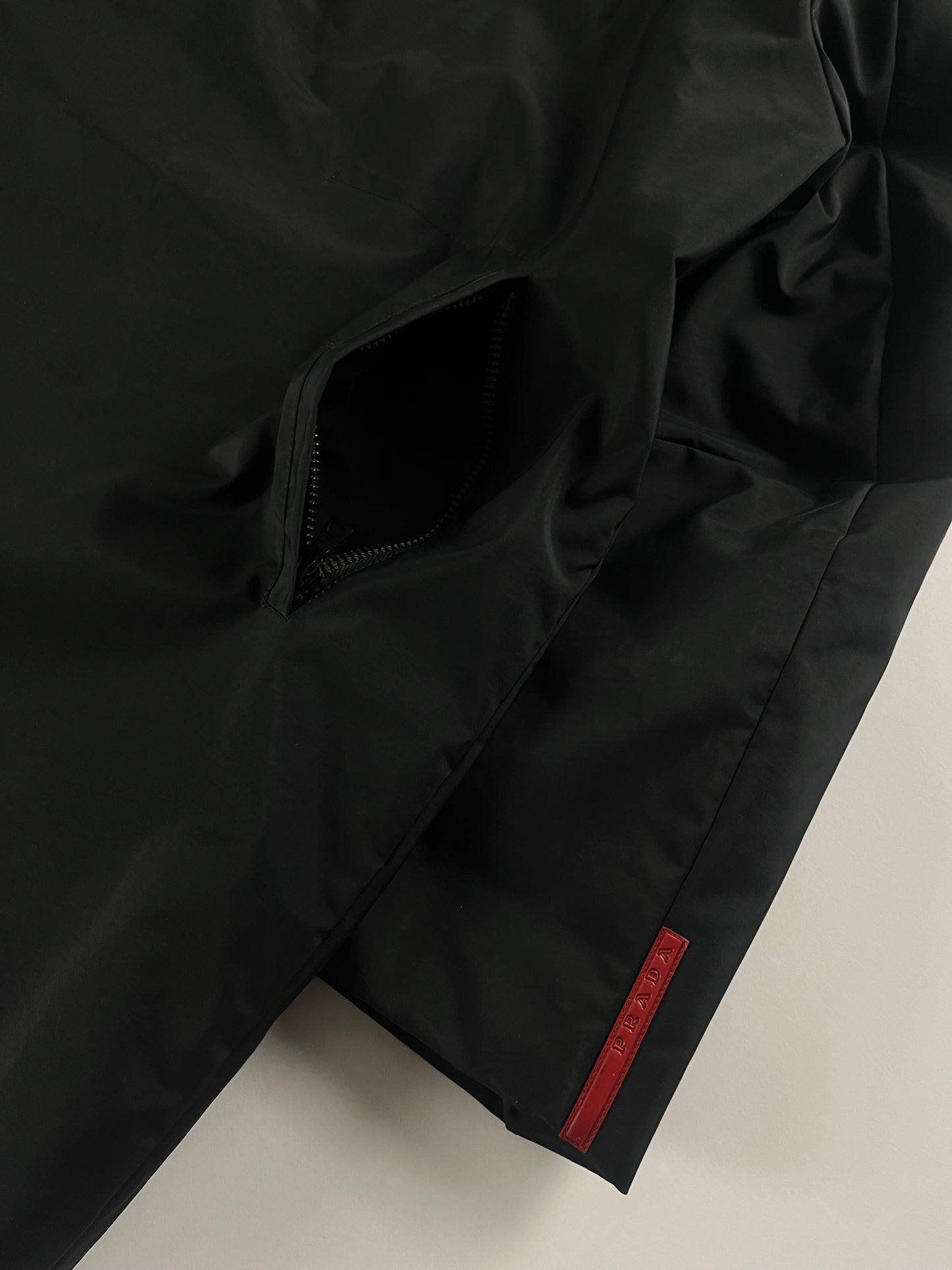 Prada Black Nylon Technical Parka Jacket FW 1999 - L