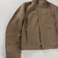 Prada Premium Textured Wool Minimalist Funnel Collar Jacket FW 1999 - L