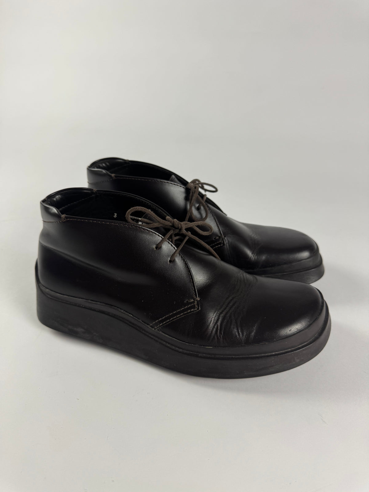 Prada Leather Platform Laced Loafers FW 1999 - 41 EU