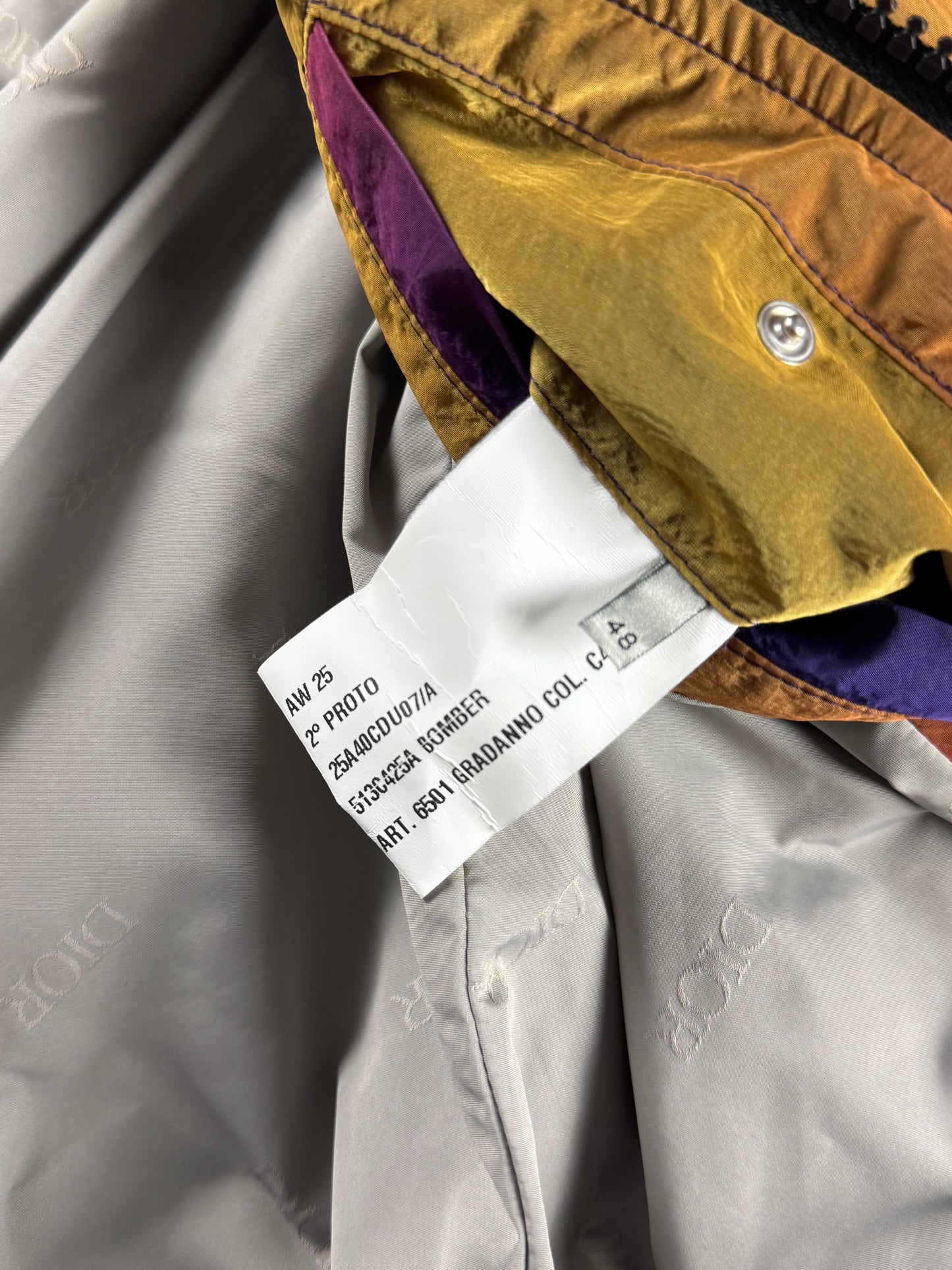 Dior x Lewis Hamilton Sample Afrofuturistic Gradient Bomber Jacket FW 2025 - M
