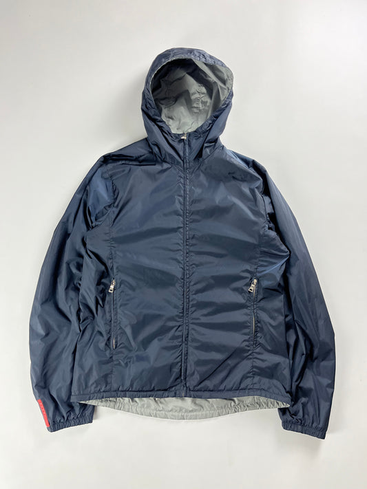 Prada Linea Rossa Reversible Blue Grey Nylon Jacket - M