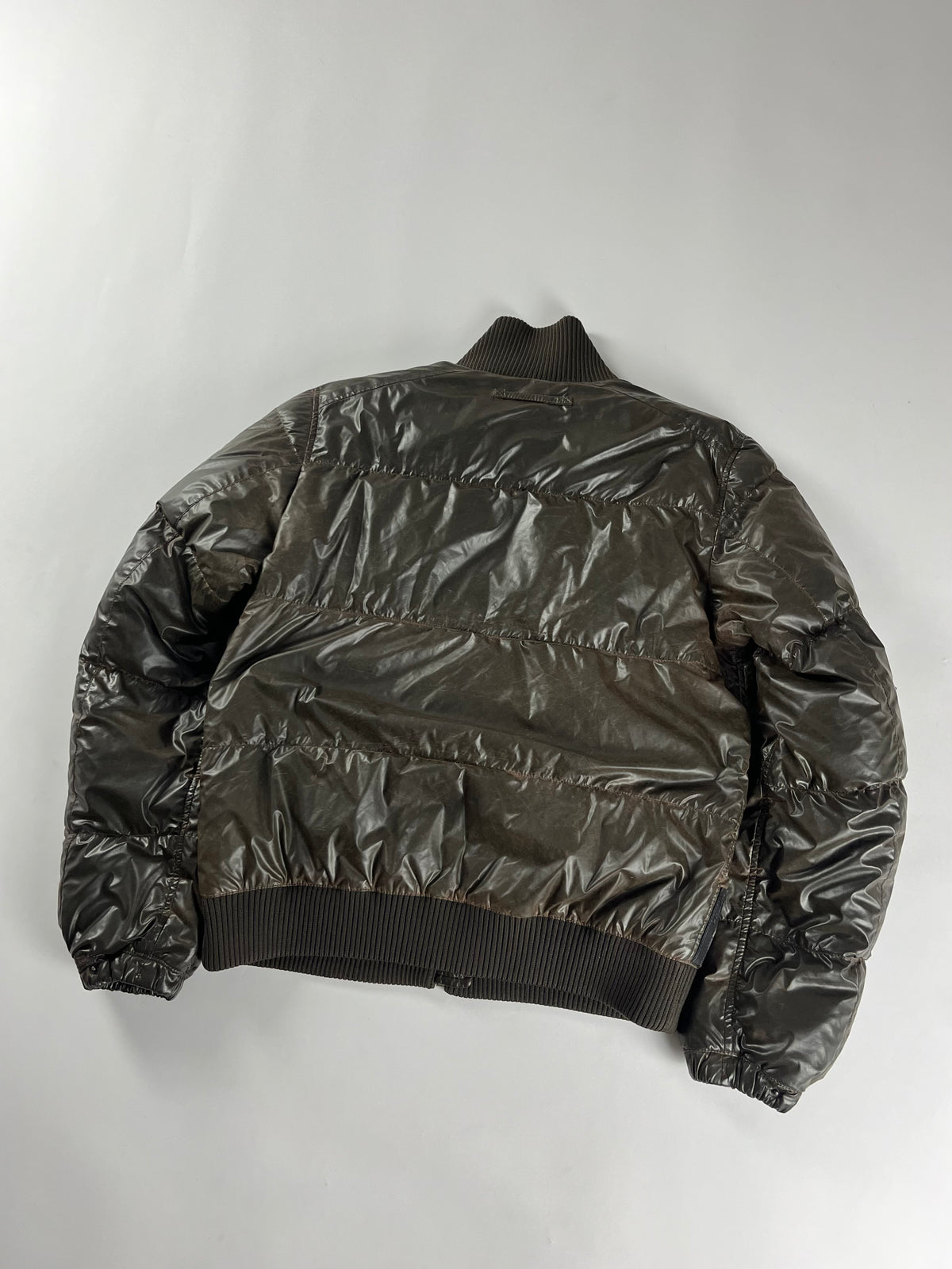 Prada Old Rust Nylon Treatment Puffer Jacket FW 2006 - M