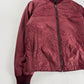 Prada Burgundy Nylon Striped Knit Cuffs Zip Front Bomber Jacket 2010s - M