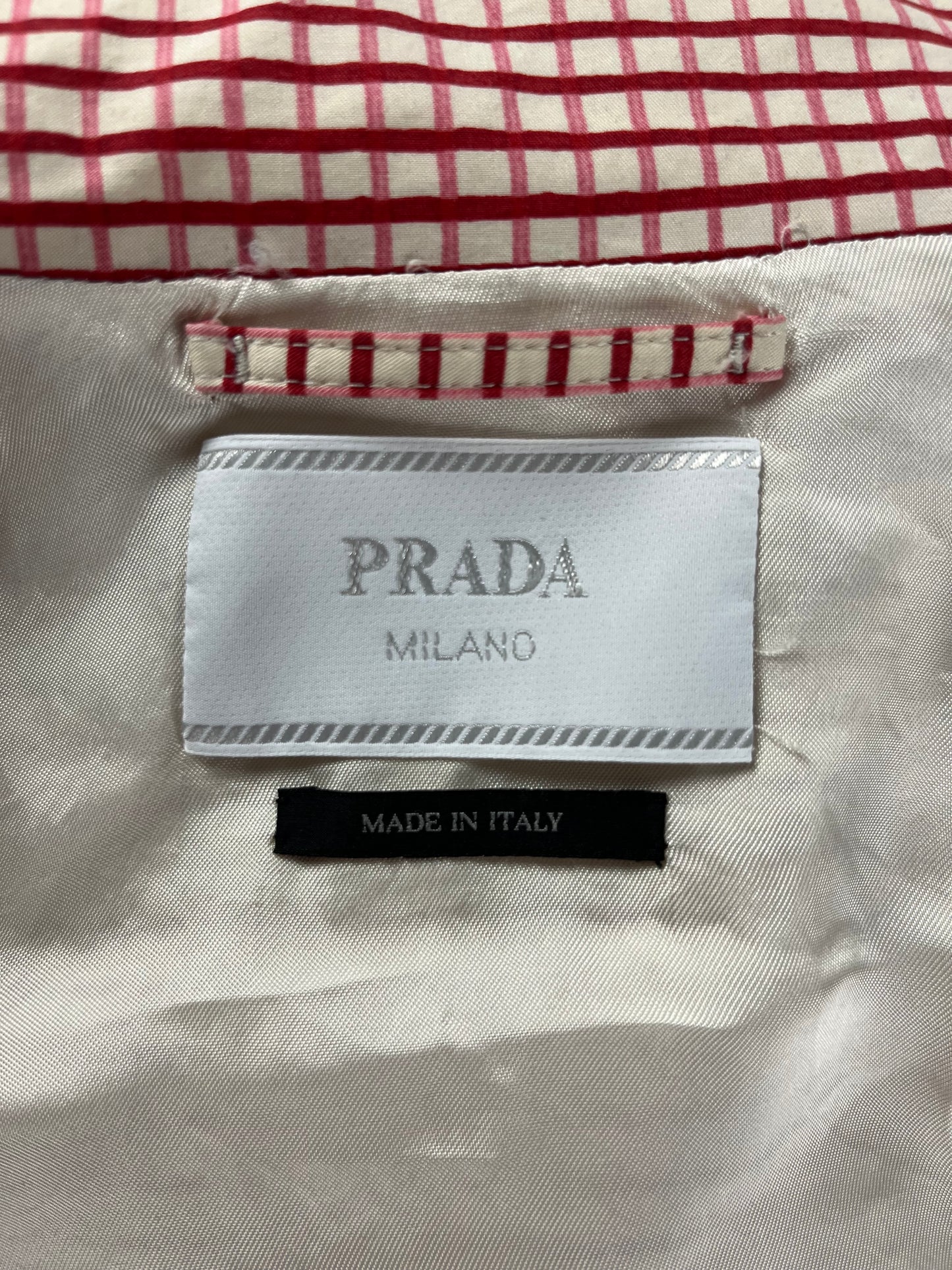 Prada Mainline Soft Plaid Checkered Bomber Jacket SS 2008 - M