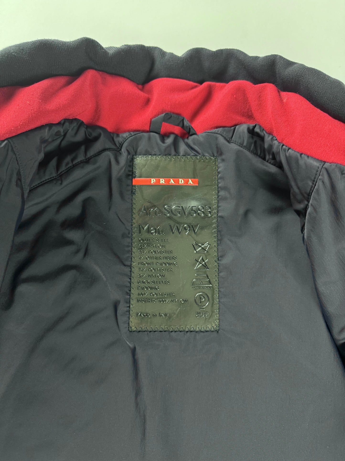 Prada Red Fireflash Cuff Motor Jacket SS 2011 - M